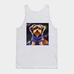 Cute Yorkshire Terrier Drawing Tank Top